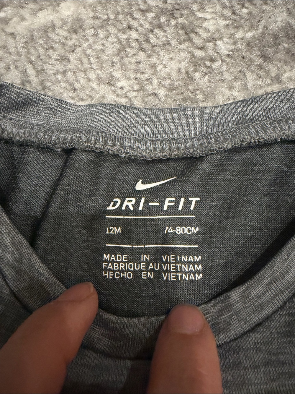 Nike Gray Tee & Black Shorts Set with Red Swoosh - Picture 3 of 3